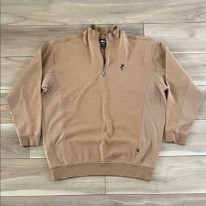 Ashworth Men's Camel Zip-Up Sweater